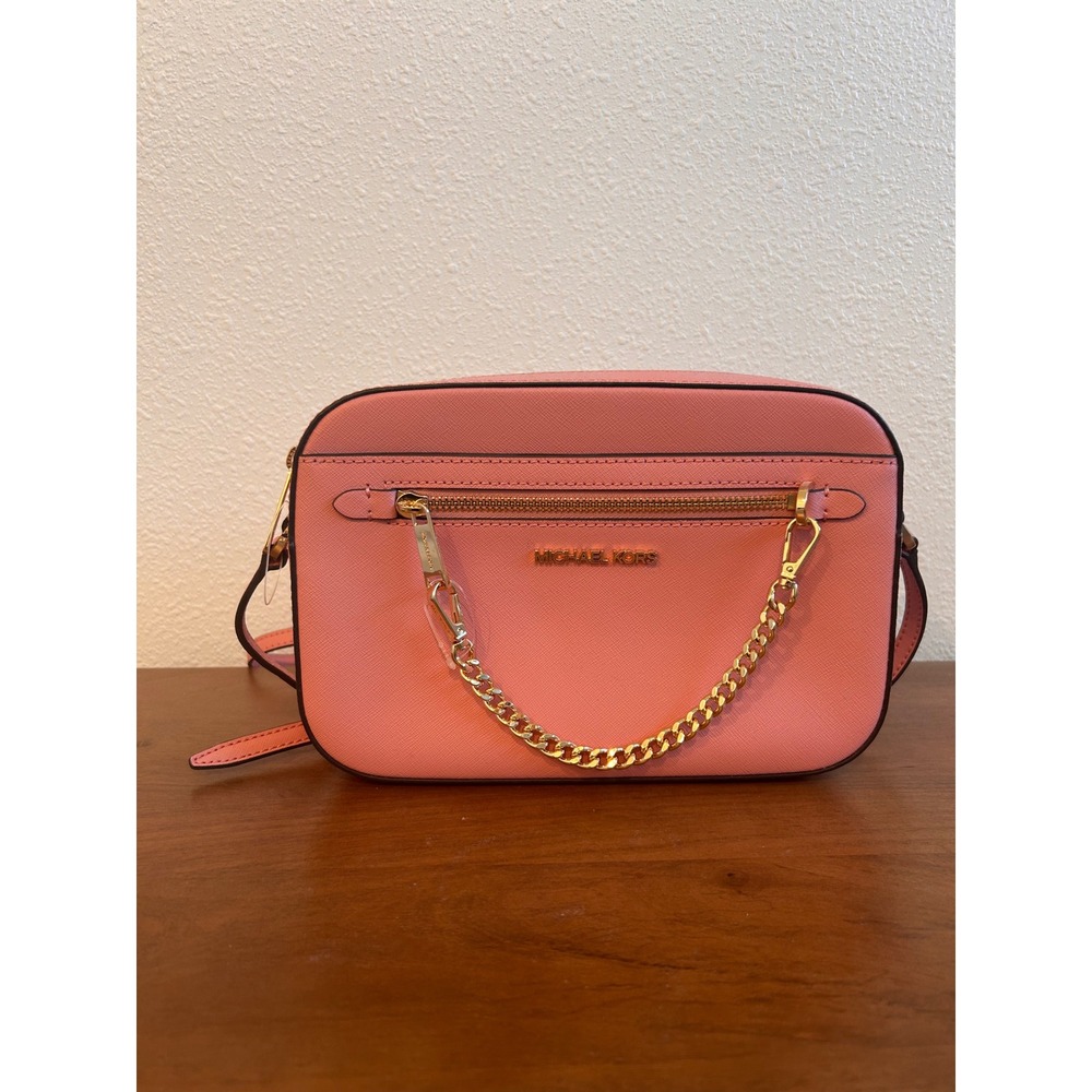 Michael Kors Jet Set Large EW Chain Crossbody Bag Primrose Pink